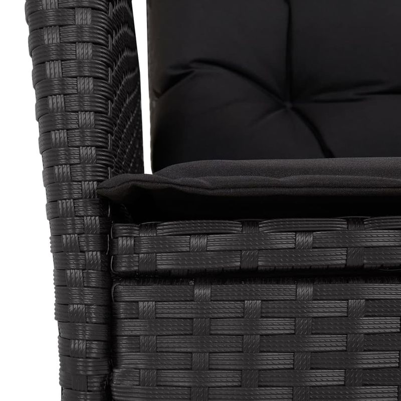 Casa si Gradina - Gradina si terasa - Mobilier exterior - Seturi mobila gradina - Set mobilier de gradina cu perne, 7 piese, negru, poliratan - Infinity.ro