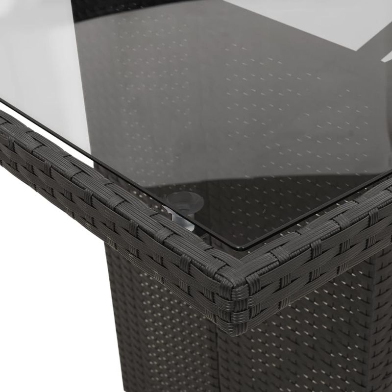 Casa si Gradina - Gradina si terasa - Mobilier exterior - Seturi mobila gradina - Set mobilier de gradina cu perne, 7 piese, negru, poliratan - Infinity.ro