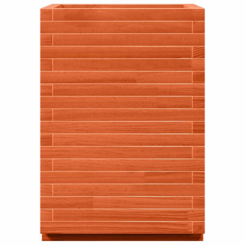 Casa si Gradina - Gradinarit si plante - Plante si ghivece - Ghivece si suporturi - Jardiniera de gradina, maro ceruit, 50x50x72 cm, lemn masiv pin - Infinity.ro