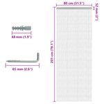 Casa si Gradina - Textile si covoare - Rulouri si jaluzele - Paravan de usa cu lant, 80x201 cm, aluminiu - Infinity.ro