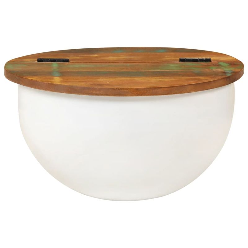 Casa si Gradina - Mobilier - Mese si birouri - Masute de cafea - Masuta de cafea, alb, 50x27 cm, lemn masiv reciclat - Infinity.ro