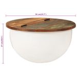 Casa si Gradina - Mobilier - Mese si birouri - Masute de cafea - Masuta de cafea, alb, 50x27 cm, lemn masiv reciclat - Infinity.ro
