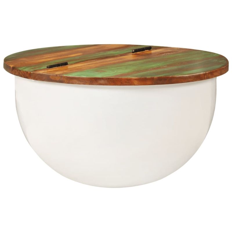 Casa si Gradina - Mobilier - Mese si birouri - Masute de cafea - Masuta de cafea, alb, 50x27 cm, lemn masiv reciclat - Infinity.ro