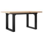 Casa si Gradina - Mobilier - Mese si birouri - Masute de cafea - Masa de cafea, cadru O, 80x50x40,5 cm, lemn masiv pin si fonta - Infinity.ro