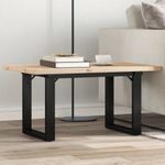 Casa si Gradina - Mobilier - Mese si birouri - Masute de cafea - Masa de cafea, cadru O, 80x50x40,5 cm, lemn masiv pin si fonta - Infinity.ro