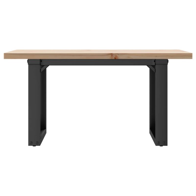 Casa si Gradina - Mobilier - Mese si birouri - Masute de cafea - Masa de cafea, cadru O, 80x50x40,5 cm, lemn masiv pin si fonta - Infinity.ro