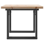 Casa si Gradina - Mobilier - Mese si birouri - Masute de cafea - Masa de cafea, cadru O, 80x50x40,5 cm, lemn masiv pin si fonta - Infinity.ro
