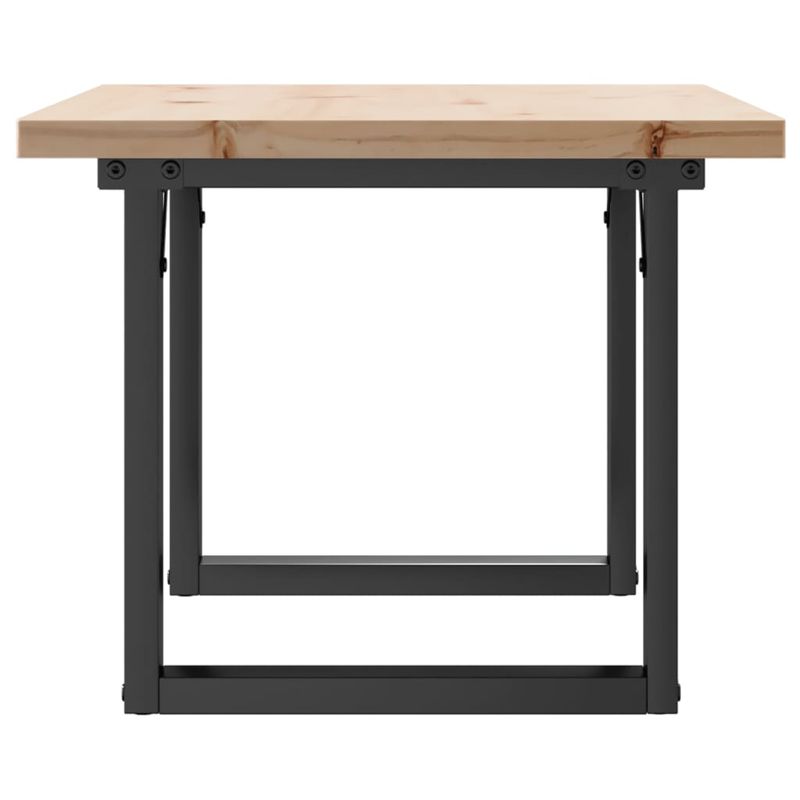 Casa si Gradina - Mobilier - Mese si birouri - Masute de cafea - Masa de cafea, cadru O, 80x50x40,5 cm, lemn masiv pin si fonta - Infinity.ro