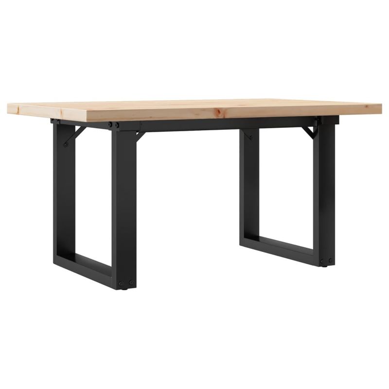 Casa si Gradina - Mobilier - Mese si birouri - Masute de cafea - Masa de cafea, cadru O, 80x50x40,5 cm, lemn masiv pin si fonta - Infinity.ro