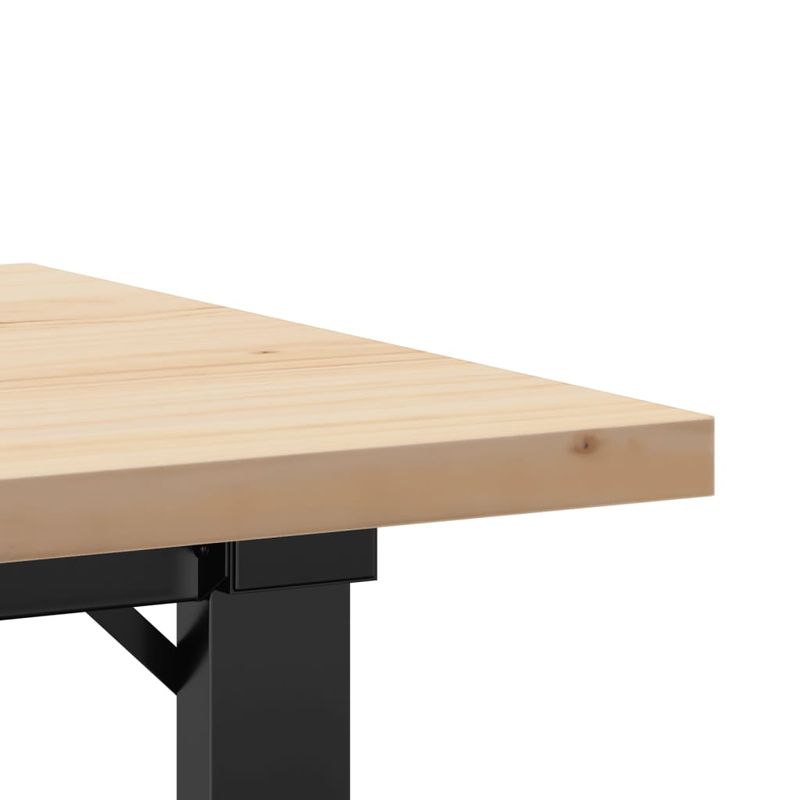 Casa si Gradina - Mobilier - Mese si birouri - Masute de cafea - Masa de cafea, cadru O, 80x50x40,5 cm, lemn masiv pin si fonta - Infinity.ro