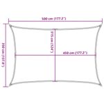 Casa si Gradina - Gradina si terasa - Umbrele si pavilioane - Umbrele - Panza parasolar gri deschis dreptunghiular 3,5x5m HDPE 160 g/m² - Infinity.ro