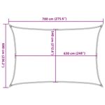 Casa si Gradina - Gradina si terasa - Umbrele si pavilioane - Umbrele - Panza parasolar gri deschis dreptunghiular 6x7 m HDPE 160 g/m² - Infinity.ro