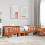 Casa si Gradina - Mobilier - Paturi si accesorii - Paturi - Cadru de pat, maro ceruit, 90x200 cm, lemn masiv de pin - Infinity.ro