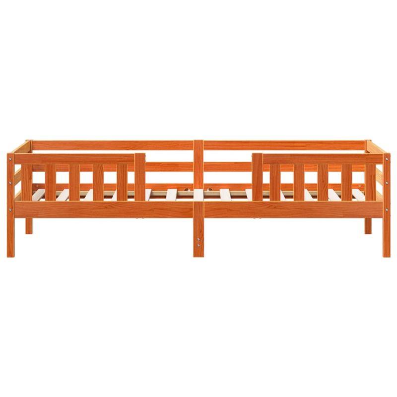 Casa si Gradina - Mobilier - Paturi si accesorii - Paturi - Cadru de pat, maro ceruit, 90x200 cm, lemn masiv de pin - Infinity.ro