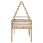 Casa si Gradina - Mobilier - Paturi si accesorii - Paturi - Pat inalt cu acoperis, 75x190 cm, lemn masiv de pin - Infinity.ro