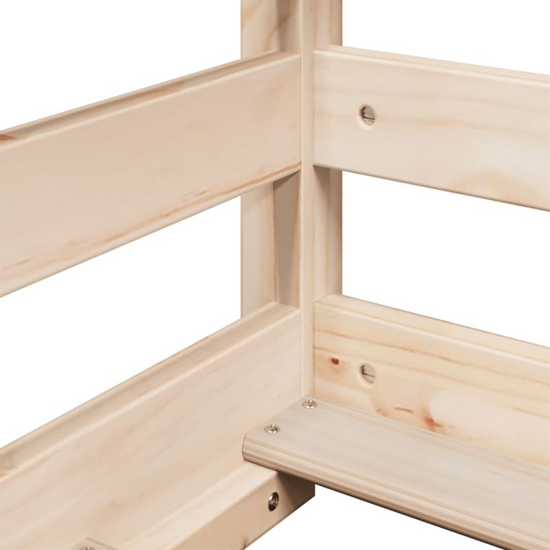 Casa si Gradina - Mobilier - Paturi si accesorii - Paturi - Pat inalt cu acoperis, 75x190 cm, lemn masiv de pin - Infinity.ro