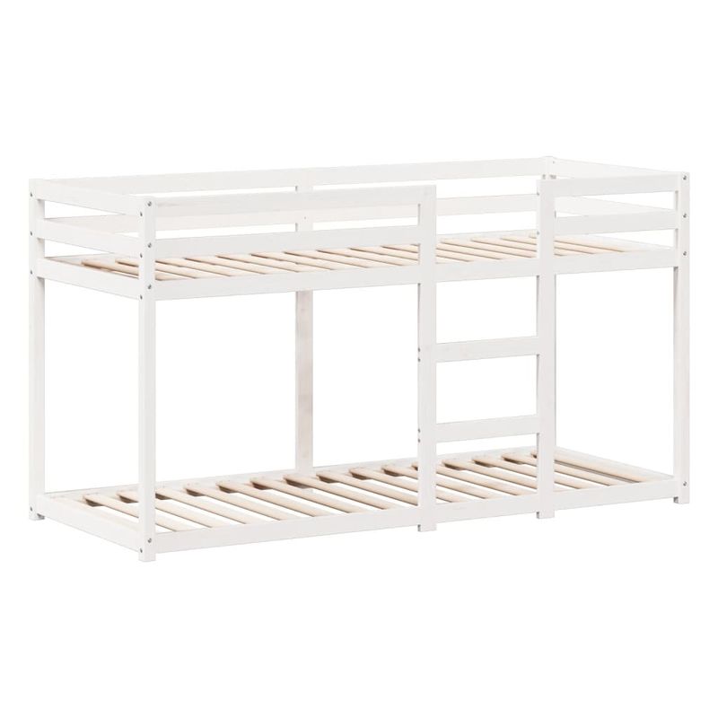 Casa si Gradina - Mobilier - Paturi si accesorii - Paturi - Pat supraetajat cu acoperis, alb, 90x190 cm, lemn masiv de pin - Infinity.ro