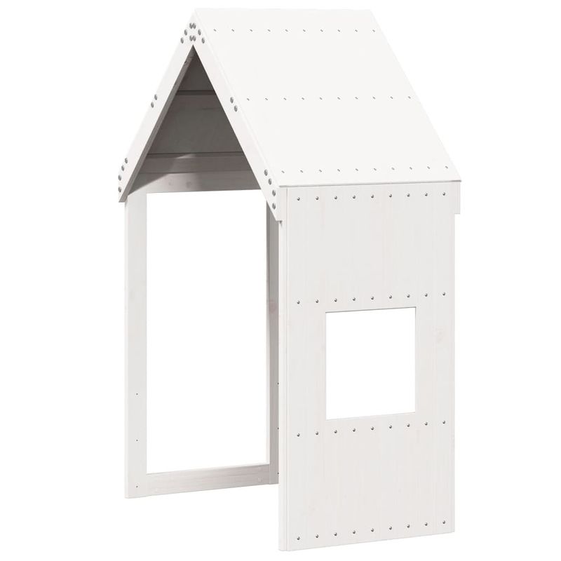 Casa si Gradina - Mobilier - Paturi si accesorii - Paturi - Pat supraetajat cu acoperis, alb, 90x190 cm, lemn masiv de pin - Infinity.ro