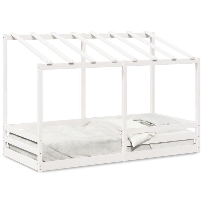 Casa si Gradina - Mobilier - Paturi si accesorii - Paturi - Acoperis pat de copii, alb, 90x200 cm, lemn masiv de pin - Infinity.ro