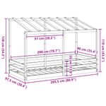 Casa si Gradina - Mobilier - Paturi si accesorii - Paturi - Acoperis pat de copii, alb, 90x200 cm, lemn masiv de pin - Infinity.ro