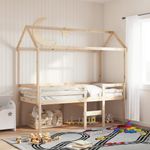 Casa si Gradina - Mobilier - Paturi si accesorii - Paturi - Pat inalt cu acoperis, 75x190 cm, lemn masiv de pin - Infinity.ro