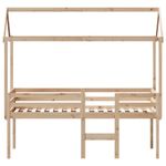 Casa si Gradina - Mobilier - Paturi si accesorii - Paturi - Pat inalt cu acoperis, 75x190 cm, lemn masiv de pin - Infinity.ro