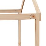 Casa si Gradina - Mobilier - Paturi si accesorii - Paturi - Pat inalt cu acoperis, 75x190 cm, lemn masiv de pin - Infinity.ro