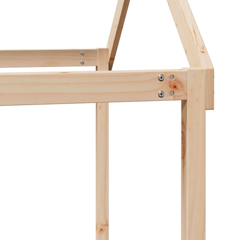Casa si Gradina - Mobilier - Paturi si accesorii - Paturi - Pat inalt cu acoperis, 75x190 cm, lemn masiv de pin - Infinity.ro