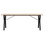 Casa si Gradina - Mobilier - Mese si birouri - Mese bucatarie si dining - Masa bucatarie, cadru Y, 200x100x75 cm lemn masiv pin si fonta - Infinity.ro