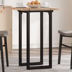 Casa si Gradina - Mobilier - Mese si birouri - Mese bucatarie si dining - Masa bucatarie, cadru O, 50x50x75,5 cm lemn masiv pin si fonta - Infinity.ro