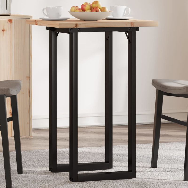 Casa si Gradina - Mobilier - Mese si birouri - Mese bucatarie si dining - Masa bucatarie, cadru O, 50x50x75,5 cm lemn masiv pin si fonta - Infinity.ro