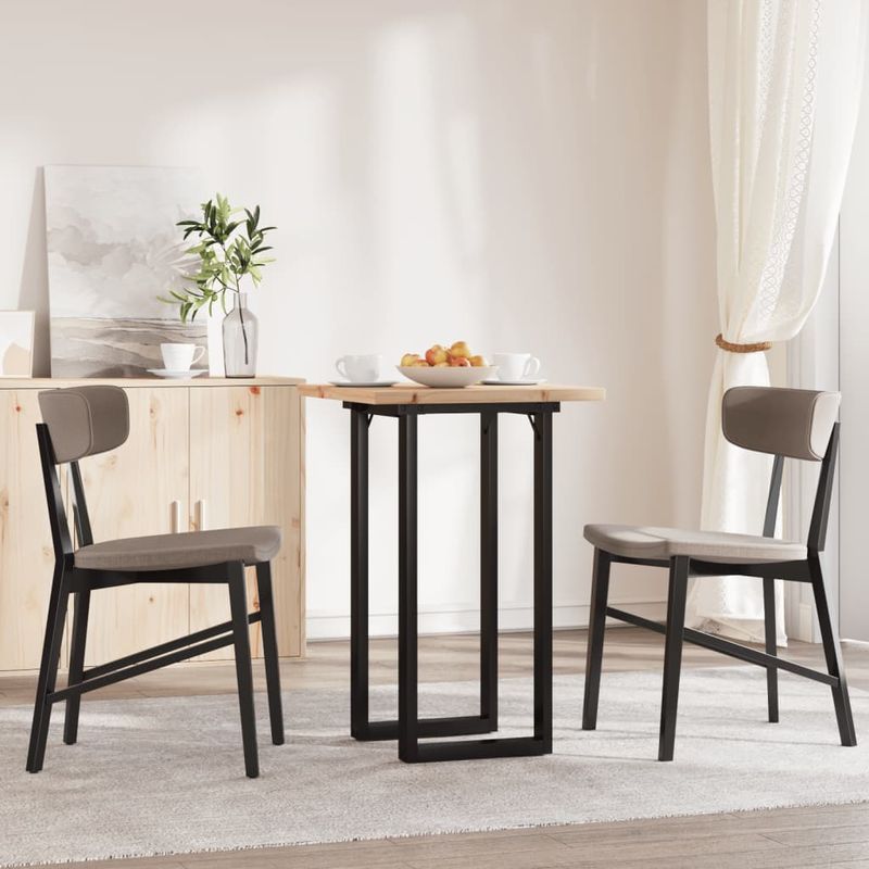 Casa si Gradina - Mobilier - Mese si birouri - Mese bucatarie si dining - Masa bucatarie, cadru O, 50x50x75,5 cm lemn masiv pin si fonta - Infinity.ro
