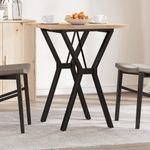 Casa si Gradina - Mobilier - Mese si birouri - Mese bucatarie si dining - Masa bucatarie, cadru Y, 60x60x75,5 cm lemn masiv pin si fonta - Infinity.ro