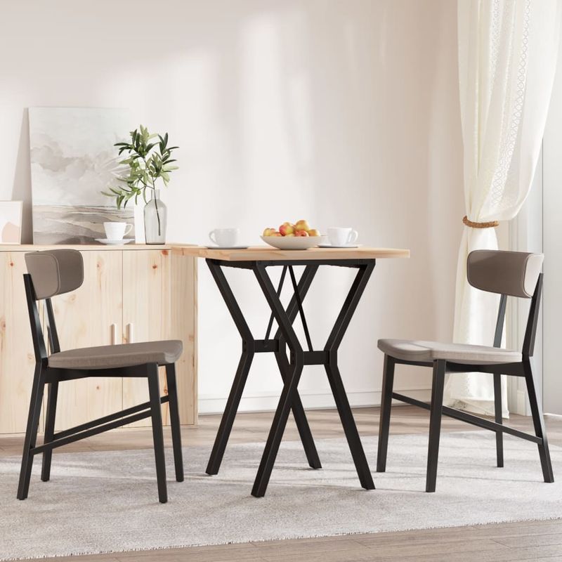 Casa si Gradina - Mobilier - Mese si birouri - Mese bucatarie si dining - Masa bucatarie, cadru Y, 60x60x75,5 cm lemn masiv pin si fonta - Infinity.ro