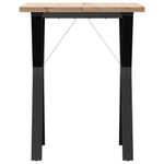 Casa si Gradina - Mobilier - Mese si birouri - Mese bucatarie si dining - Masa bucatarie, cadru Y, 60x60x75,5 cm lemn masiv pin si fonta - Infinity.ro