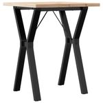 Casa si Gradina - Mobilier - Mese si birouri - Mese bucatarie si dining - Masa bucatarie, cadru Y, 60x60x75,5 cm lemn masiv pin si fonta - Infinity.ro