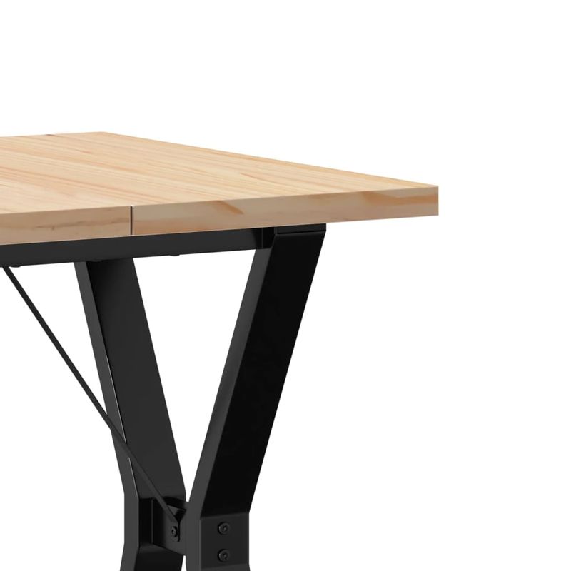 Casa si Gradina - Mobilier - Mese si birouri - Mese bucatarie si dining - Masa bucatarie, cadru Y, 60x60x75,5 cm lemn masiv pin si fonta - Infinity.ro