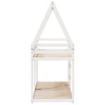 Casa si Gradina - Mobilier - Paturi si accesorii - Paturi - Pat supraetajat cu acoperis, alb, 75x190 cm, lemn masiv de pin - Infinity.ro