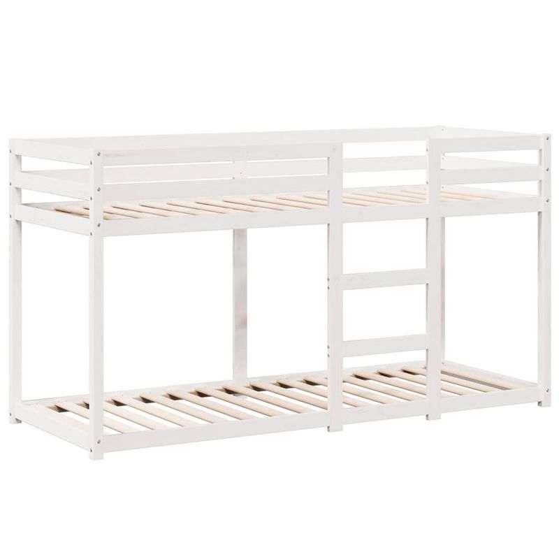 Casa si Gradina - Mobilier - Paturi si accesorii - Paturi - Pat supraetajat cu acoperis, alb, 75x190 cm, lemn masiv de pin - Infinity.ro