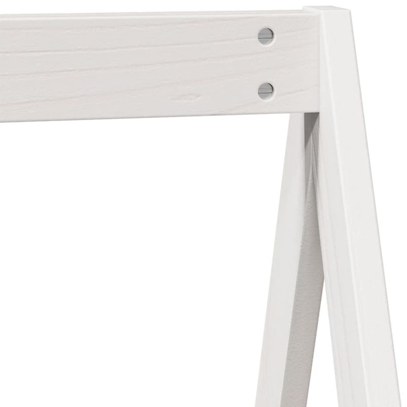 Casa si Gradina - Mobilier - Paturi si accesorii - Paturi - Pat supraetajat cu acoperis, alb, 75x190 cm, lemn masiv de pin - Infinity.ro