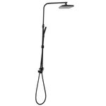 Casa si Gradina - Sanitare - Cazi si cabine de dus - Accesorii cada - Set de dus cu doua capete, mixer si furtun, negru, alama - Infinity.ro
