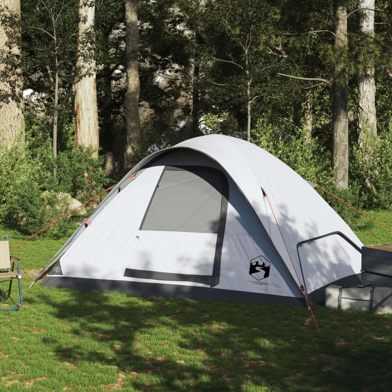 Sport si Outdoor - Camping - Corturi camping - Cort de familie cupola 6 persoane, alb opac textil impermeabil - Infinity.ro