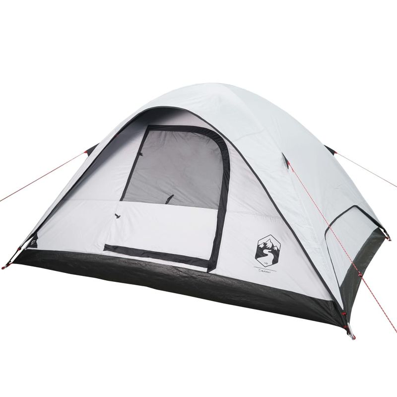 Sport si Outdoor - Camping - Corturi camping - Cort de familie cupola 6 persoane, alb opac textil impermeabil - Infinity.ro