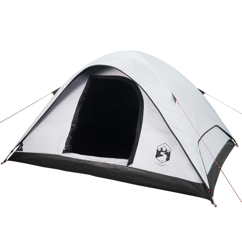 Sport si Outdoor - Camping - Corturi camping - Cort de familie cupola 6 persoane, alb opac textil impermeabil - Infinity.ro