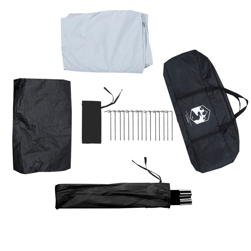 Sport si Outdoor - Camping - Corturi camping - Cort de familie cupola 6 persoane, alb opac textil impermeabil - Infinity.ro