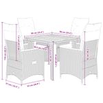 Casa si Gradina - Gradina si terasa - Mobilier exterior - Seturi mobila gradina - Set mobilier de gradina cu perne, 5 piese, negru, poliratan - Infinity.ro