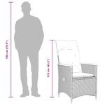 Casa si Gradina - Gradina si terasa - Mobilier exterior - Seturi mobila gradina - Set mobilier de gradina cu perne, 5 piese, negru, poliratan - Infinity.ro