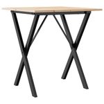 Casa si Gradina - Mobilier - Mese si birouri - Mese bucatarie si dining - Masa de bucatarie, cadru X, 70x70x75 cm lemn masiv pin si fonta - Infinity.ro