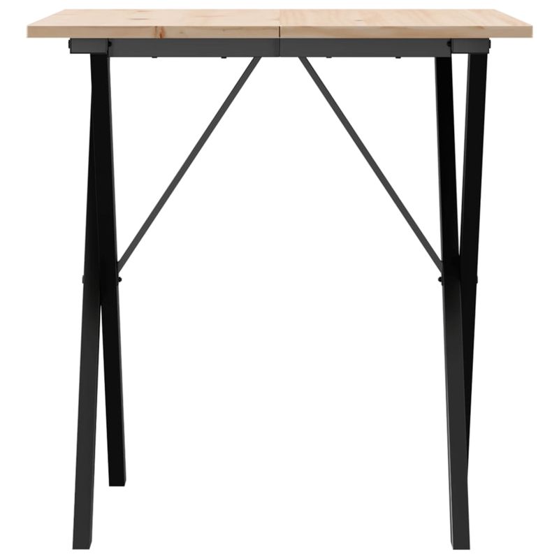 Casa si Gradina - Mobilier - Mese si birouri - Mese bucatarie si dining - Masa de bucatarie, cadru X, 70x70x75 cm lemn masiv pin si fonta - Infinity.ro