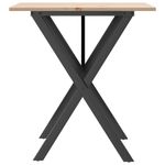 Casa si Gradina - Mobilier - Mese si birouri - Mese bucatarie si dining - Masa de bucatarie, cadru X, 70x70x75 cm lemn masiv pin si fonta - Infinity.ro